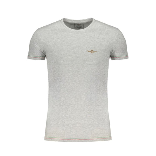 Aeronautica Militare Braunes Baumwoll-T-Shirt für Männer