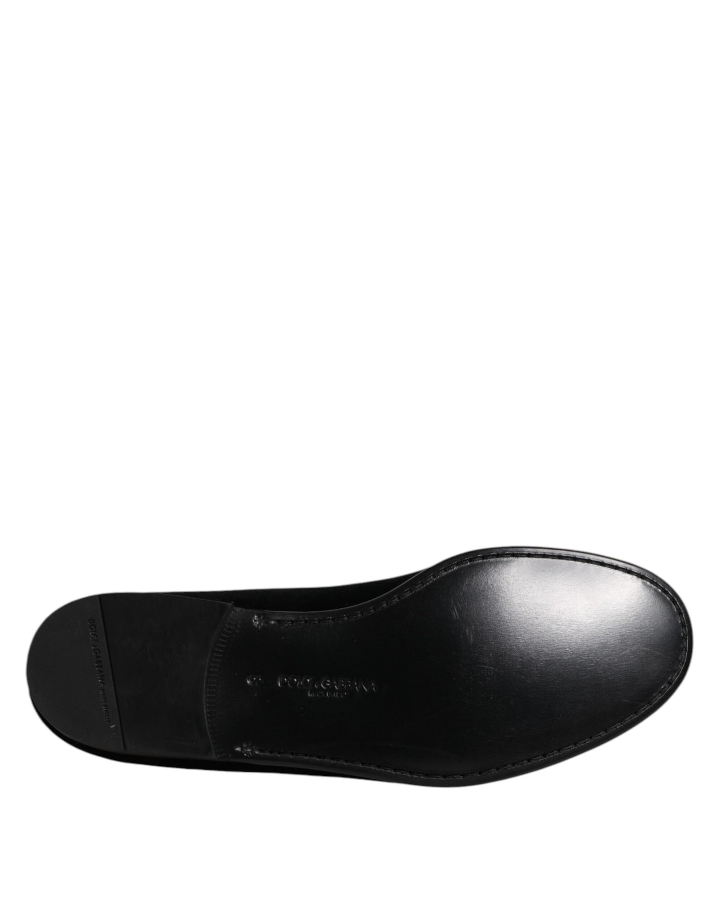 Dolce & Gabbana Schwarzer Samt Slip On Loafers Formelle Schuhe