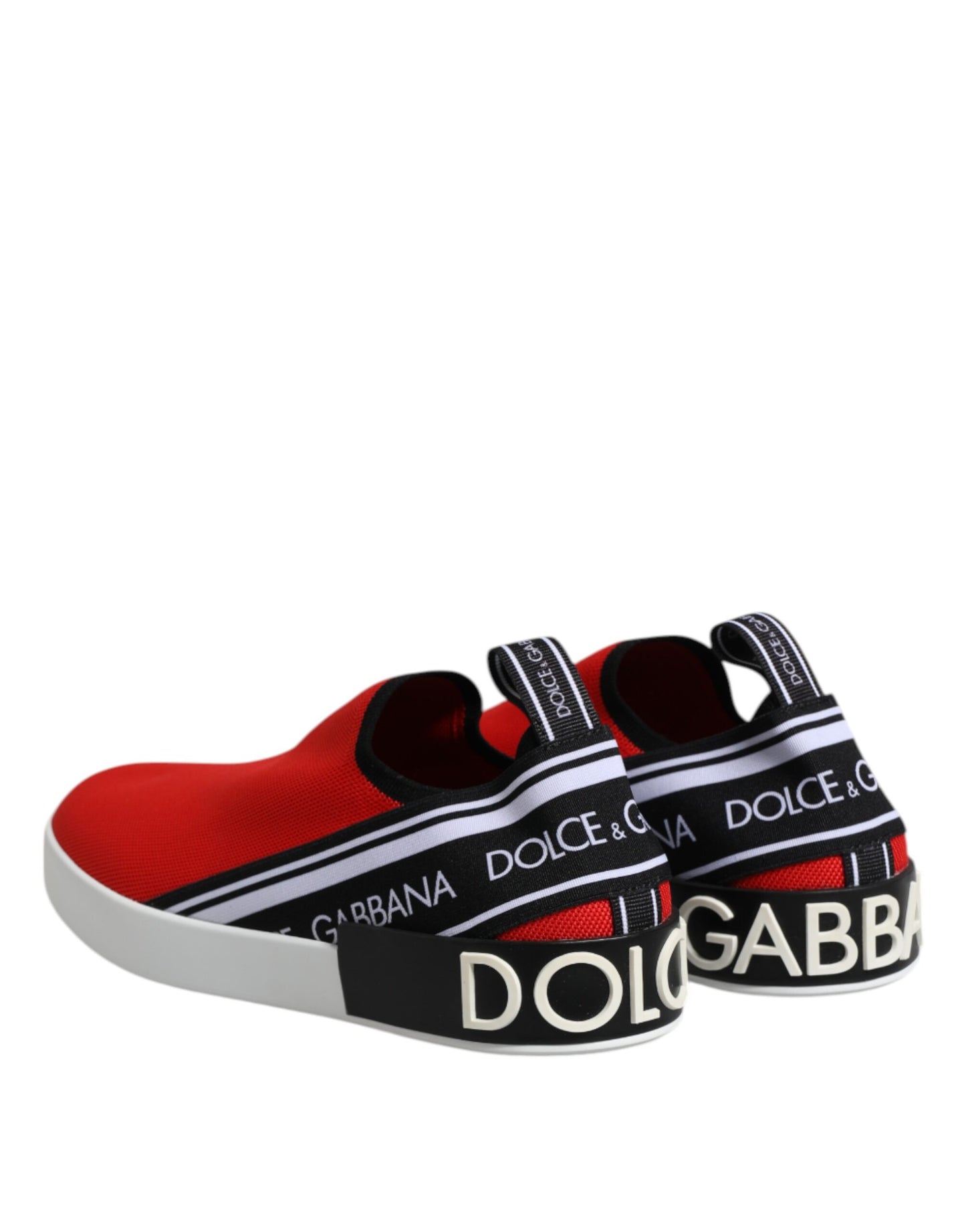 Dolce & Gabbana Rot Logo Low Top Slip On Männer Turnschuhe Schuhe