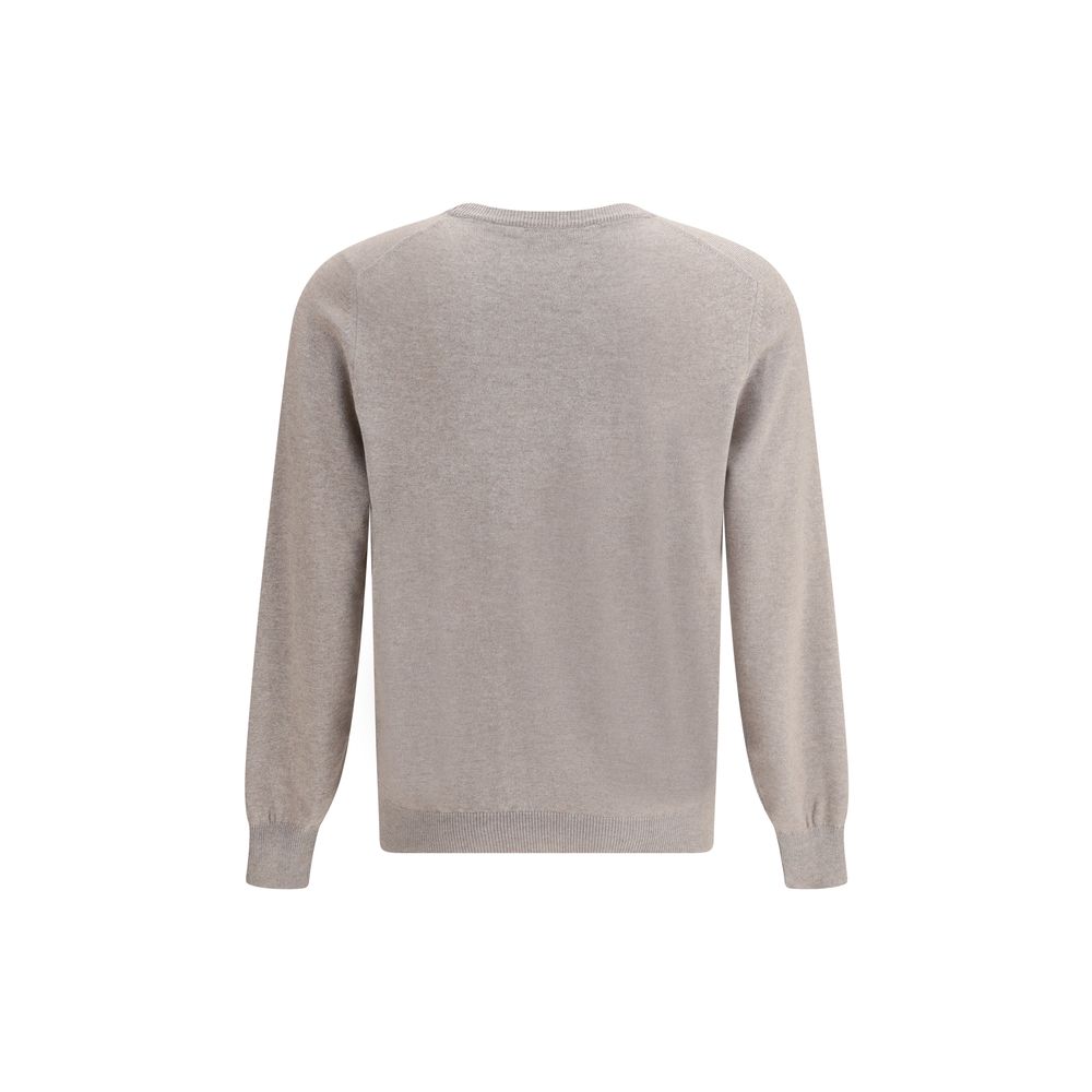 Brunello Cucinelli Brauner Kaschmirpullover aus reinem Kaschmir