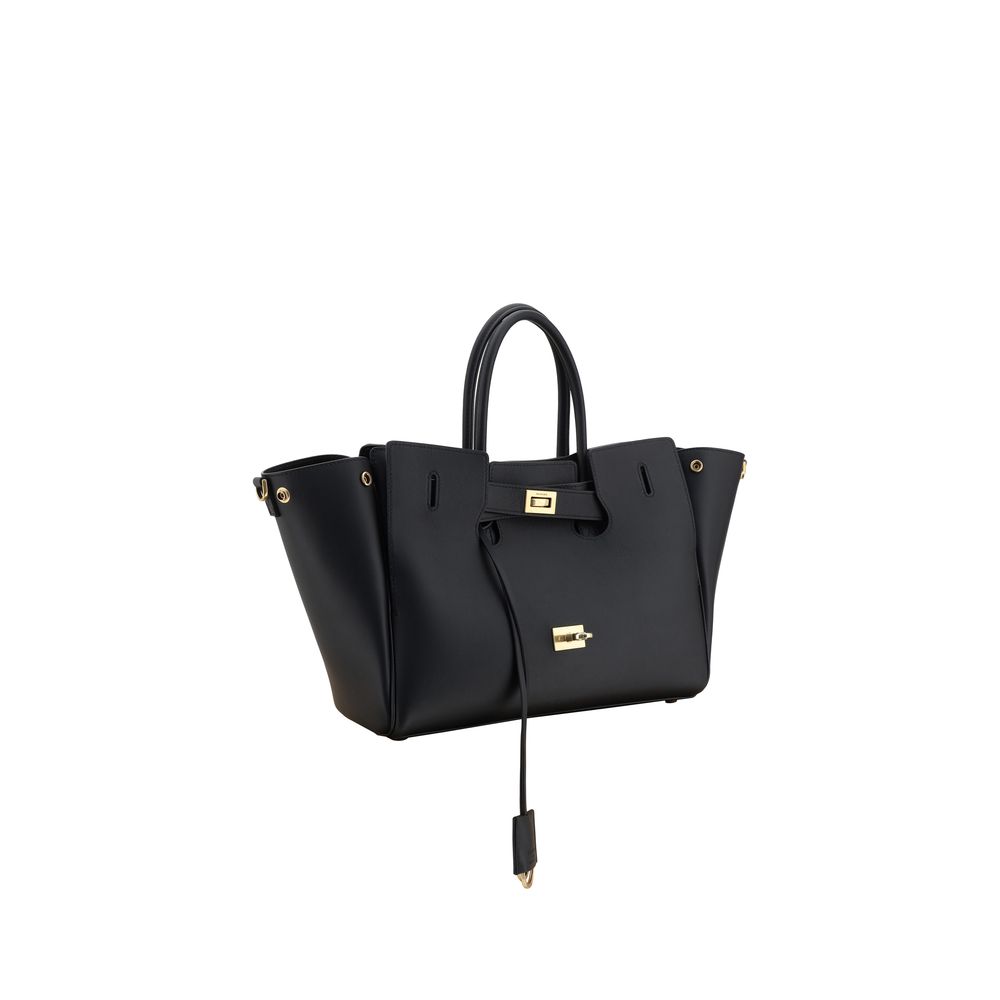 Balenciaga Schwarze Kalbshaut Bos Taurus Schultertasche