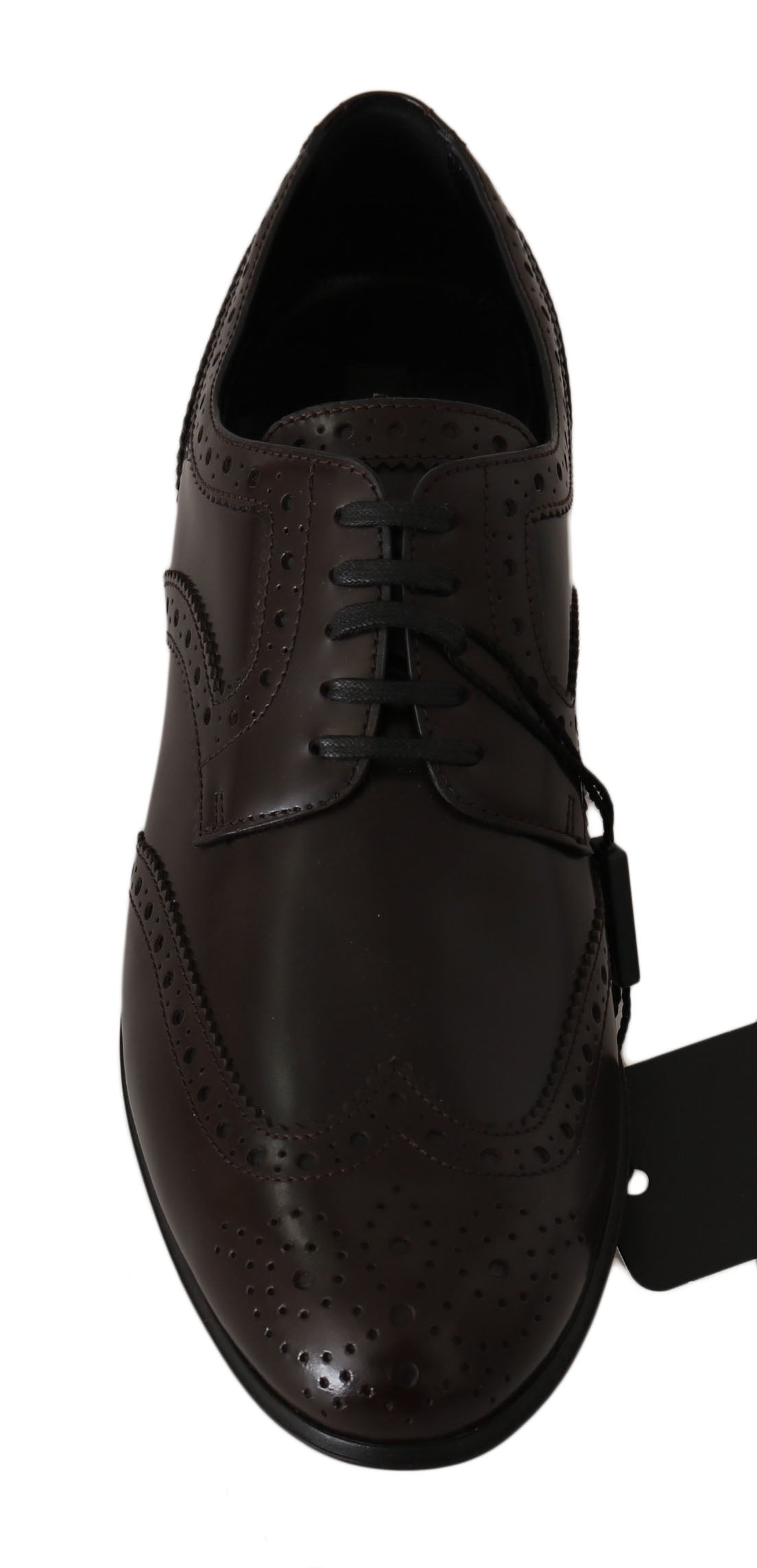 Dolce & Gabbana Braune Leder Broques Oxford Wingtip Schuhe