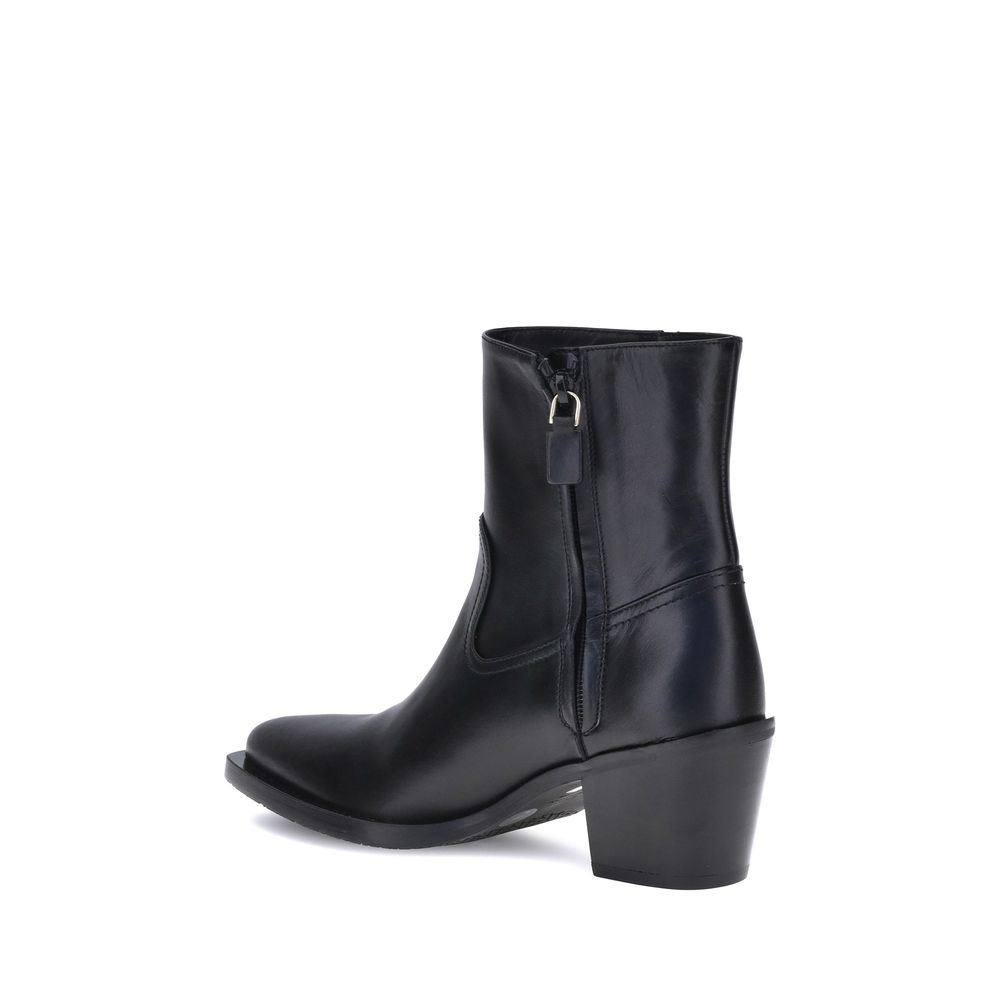 Stuart Weitzman Schwarze Kalbshaut Bos Taurus Stiefeletten