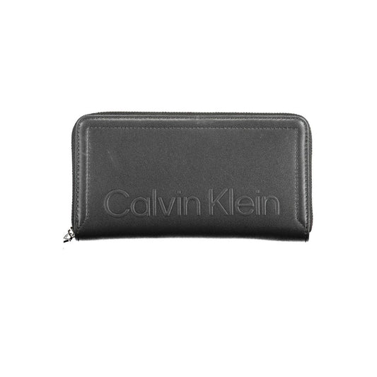 Calvin Klein Schwarzes Portemonnaie aus Polyethylen