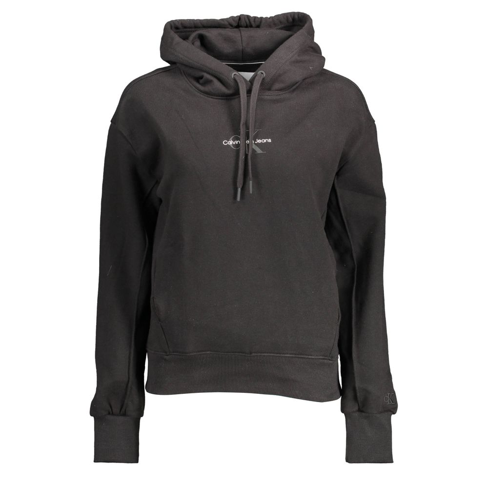 Calvin Klein Baumwoll-Sweatshirt in Schwarz