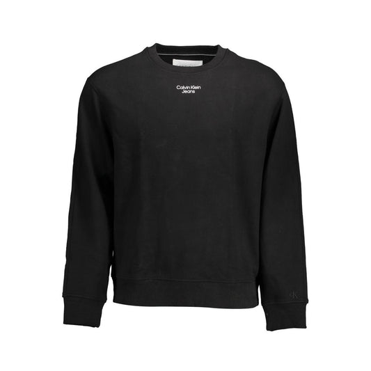 Calvin Klein Baumwoll-Sweatshirt in Schwarz