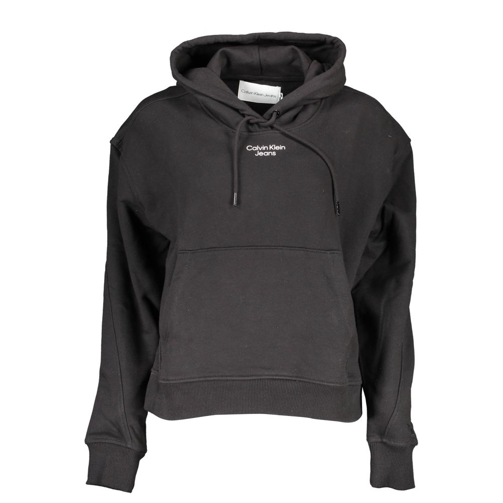 Calvin Klein Baumwoll-Sweatshirt in Schwarz