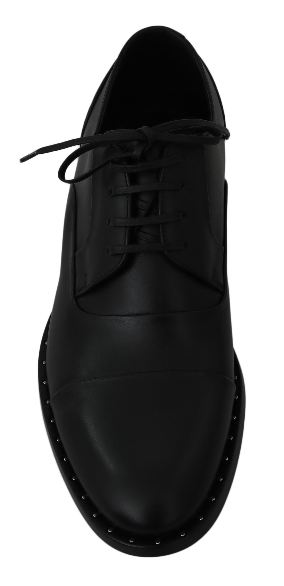 Dolce & Gabbana Schwarzes Leder Derby Formale Schuhe