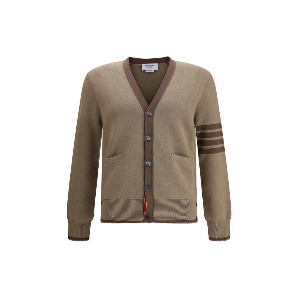 Thom Browne Brauner Baumwoll-Cardigan
