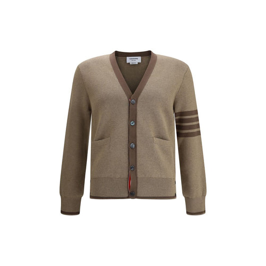 Thom Browne Brauner Baumwoll-Cardigan