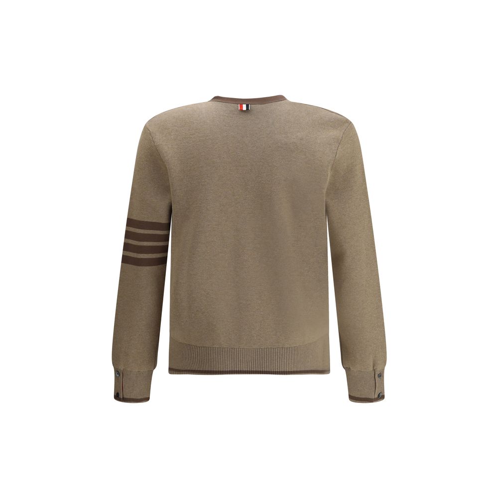 Thom Browne Brauner Baumwoll-Cardigan