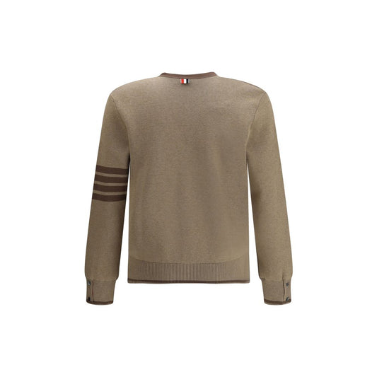 Thom Browne Brauner Baumwoll-Cardigan