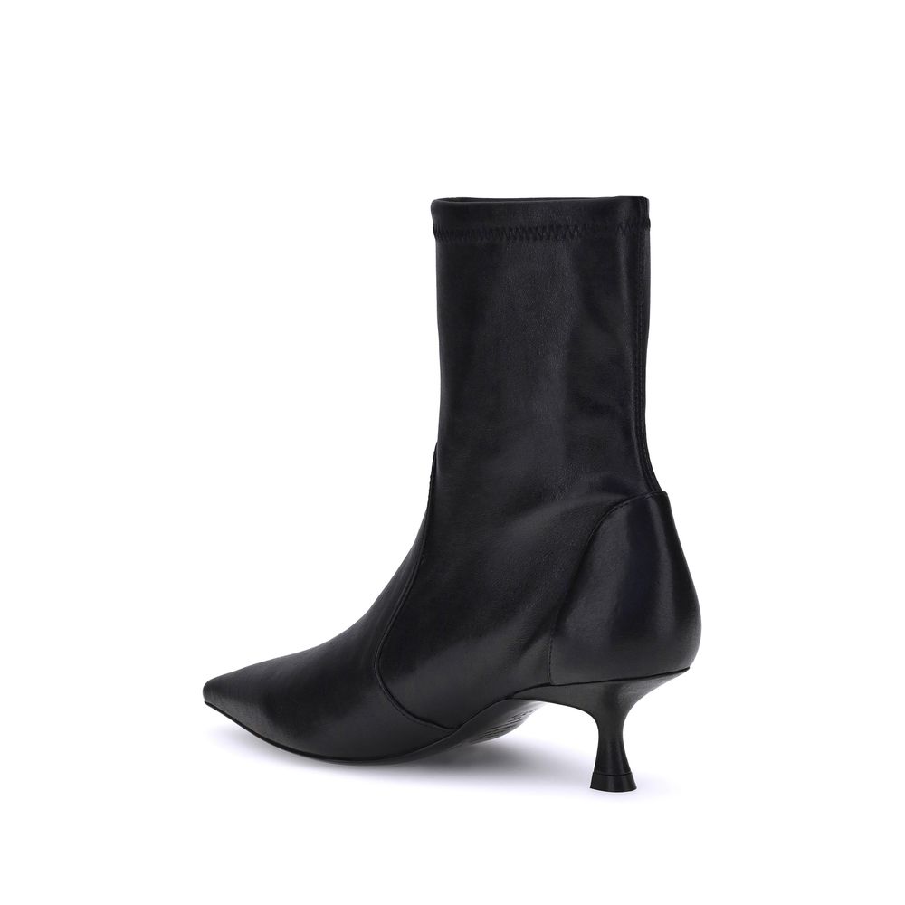 Stuart Weitzman Schwarze Kalbshaut Bos Taurus Stiefeletten