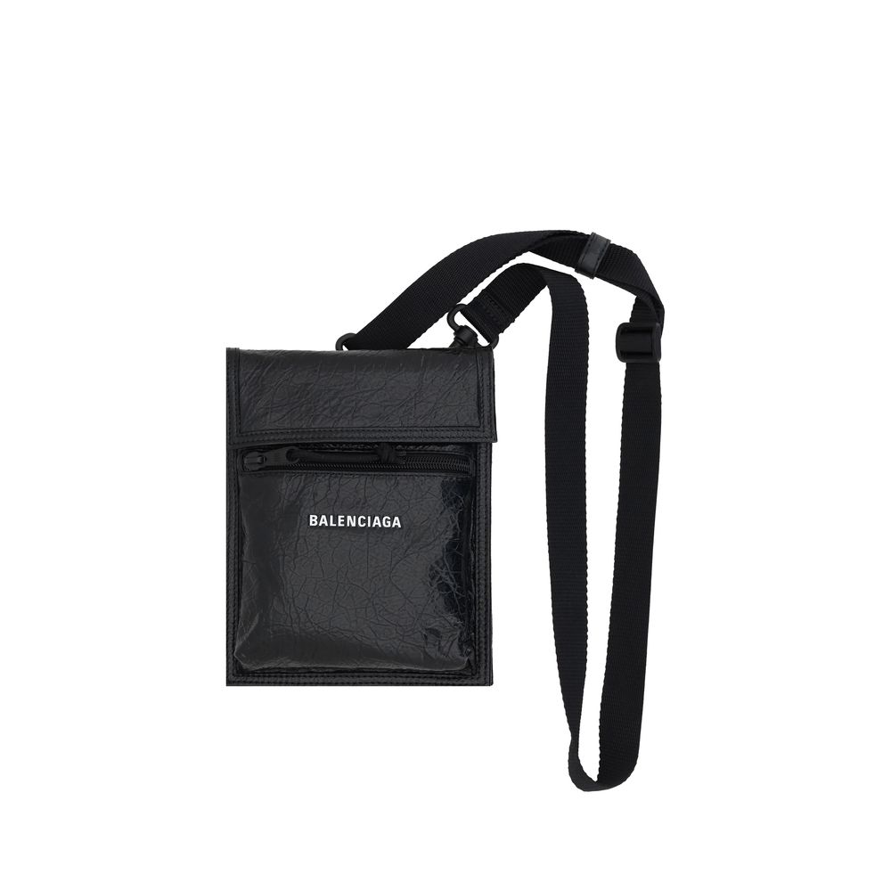 Balenciaga Schwarze Schultertasche aus Kalbsleder Bos Taurus