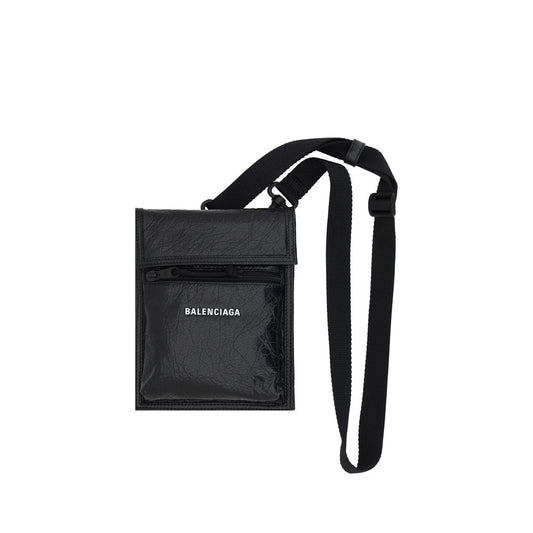 Balenciaga Schwarze Schultertasche aus Kalbsleder Bos Taurus
