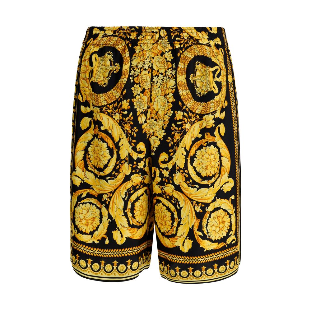 Versace Bermuda-Shorts aus mehrfarbiger Seide