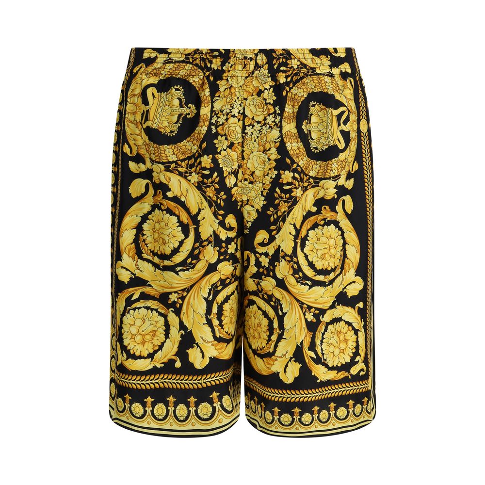 Versace Bermuda-Shorts aus mehrfarbiger Seide