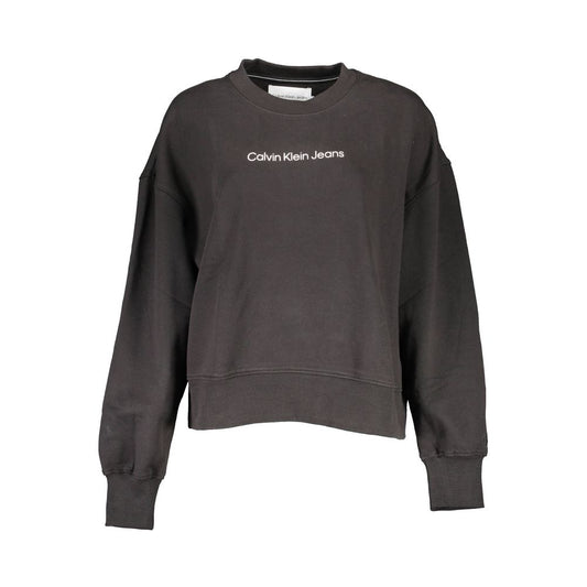 Calvin Klein Baumwoll-Sweatshirt in Schwarz