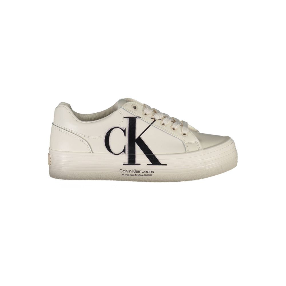 Calvin Klein Sneaker aus weißem Polyester