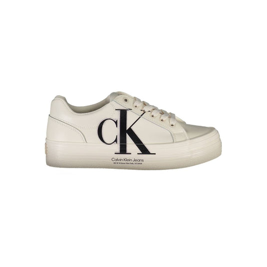 Calvin Klein Sneaker aus weißem Polyester