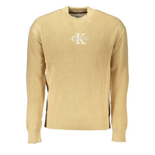 Calvin Klein Beigefarbener Baumwollpullover