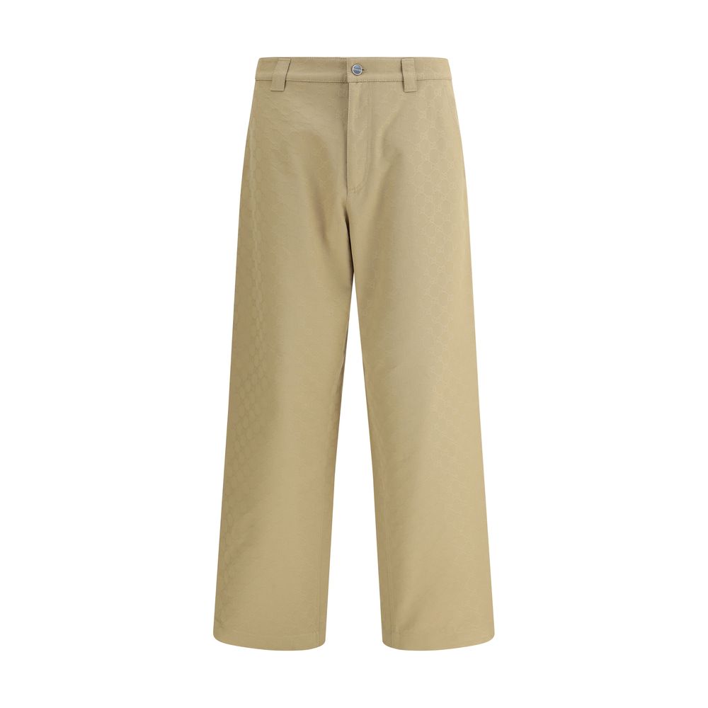 Gucci Beigefarbene Baumwoll-Chino