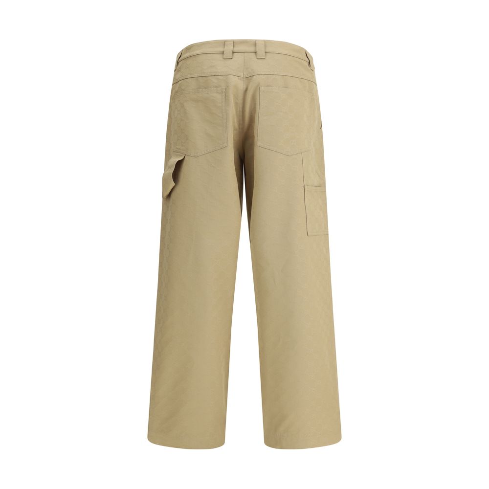Gucci Beigefarbene Baumwoll-Chino