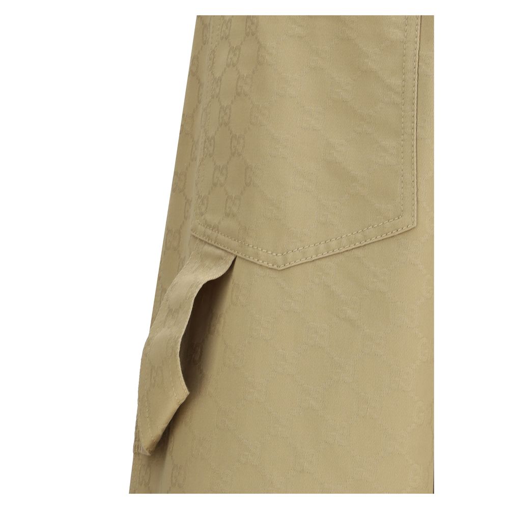 Gucci Beigefarbene Baumwoll-Chino