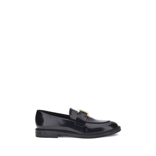 Chloé Schwarze Kalbsleder Bos Taurus Slip-On Loafer