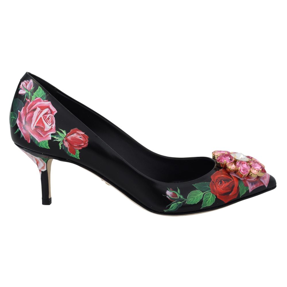 Dolce & Gabbana Schwarze Lederpumps mit hohem Absatz