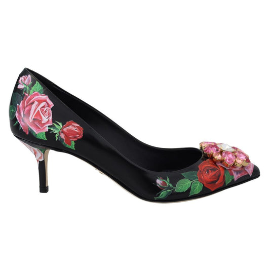 Dolce & Gabbana Schwarze Lederpumps mit hohem Absatz