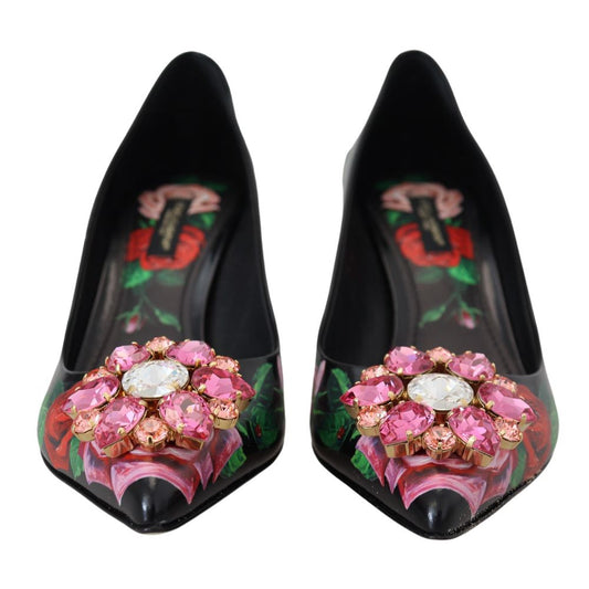 Dolce & Gabbana Schwarze Lederpumps mit hohem Absatz