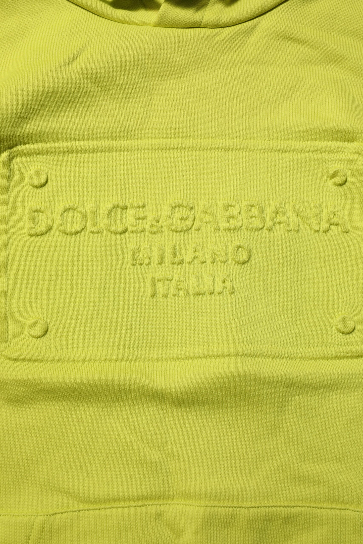 Dolce & Gabbana Grünes Logo-Sweatshirt aus Baumwolle mit Kapuze Pullover