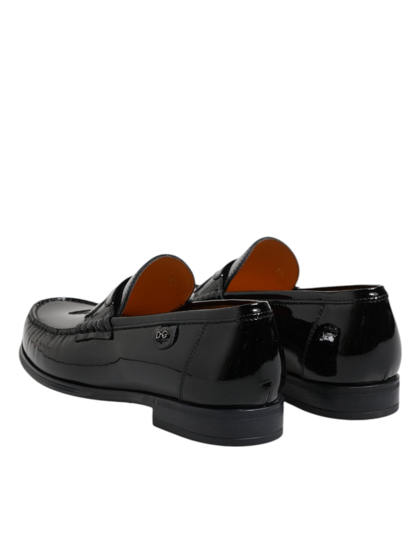 Dolce & Gabbana Schwarz Leder Slip On Loafers Kleid Schuhe