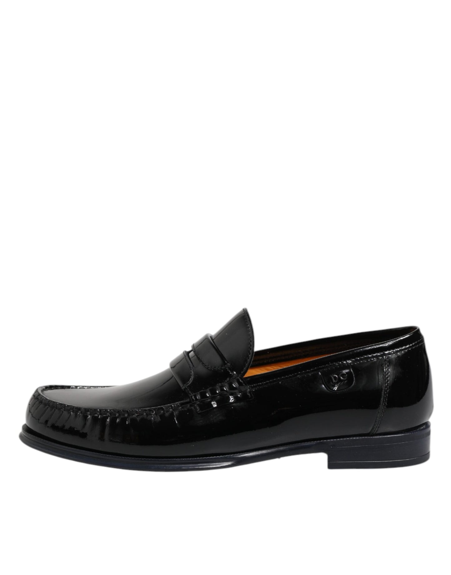 Dolce & Gabbana Schwarz Leder Slip On Loafers Kleid Schuhe