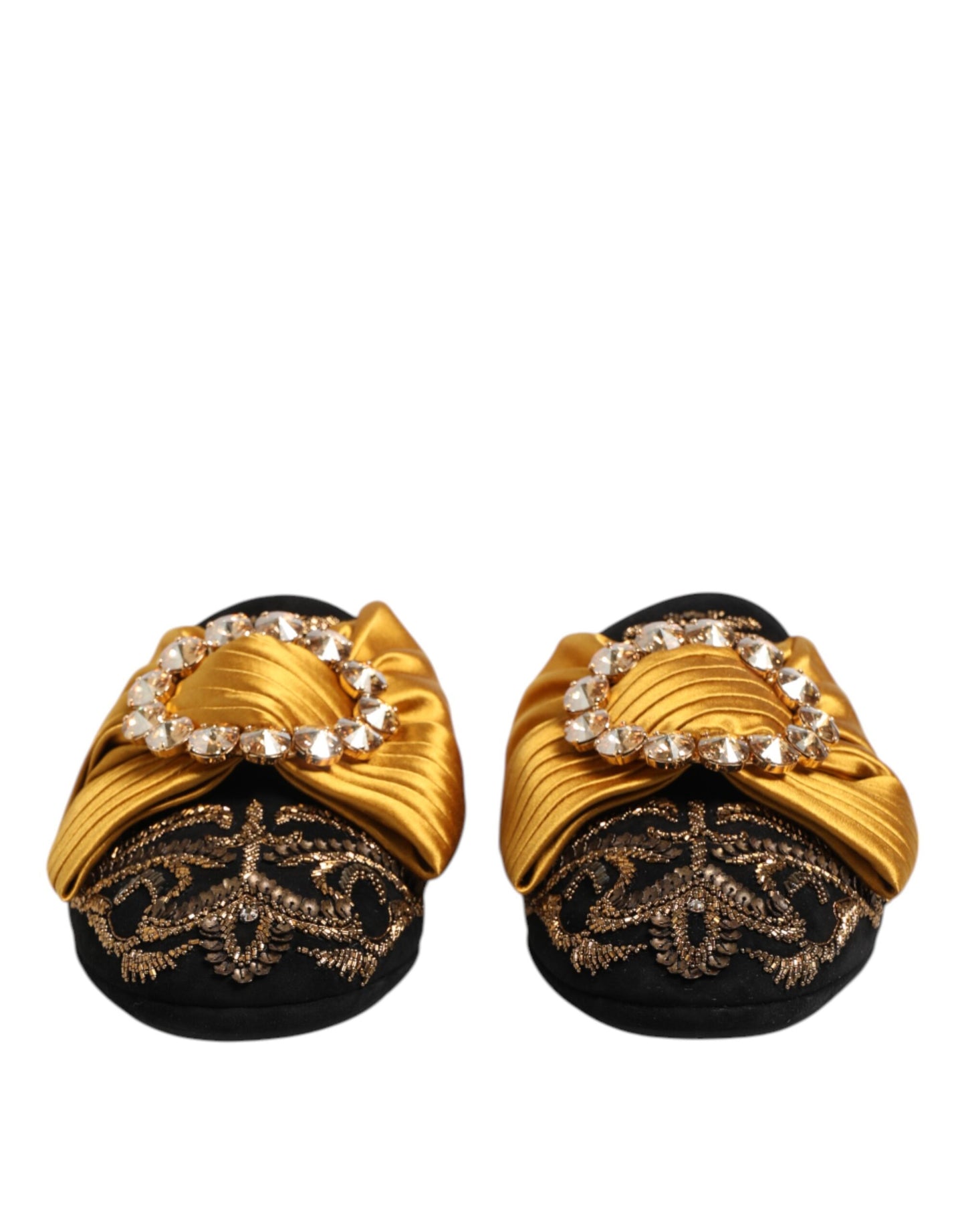 Dolce & Gabbana Multicolor verschönerte flache Sandalen Schuhe