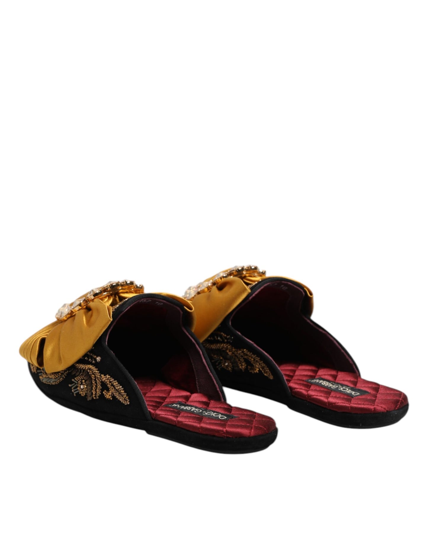 Dolce & Gabbana Multicolor verschönerte flache Sandalen Schuhe