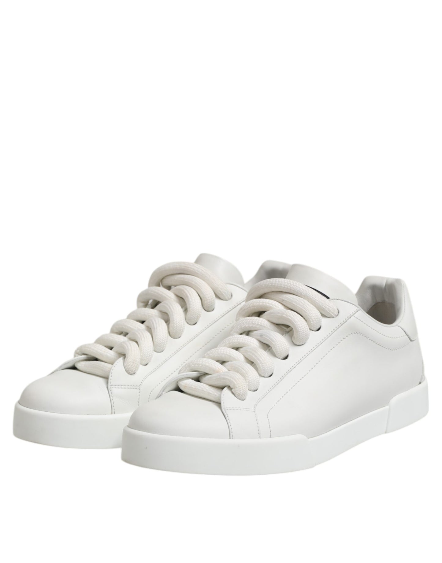 Dolce & Gabbana Weiß Logo Lace Up Low Top Männer Turnschuhe Schuhe