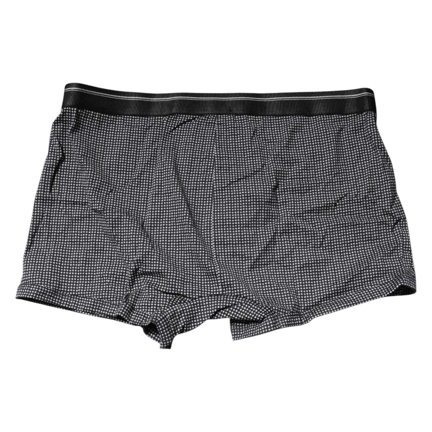 Dolce & Gabbana Graue bedruckte Baumwoll-Boxershorts Unterwäsche
