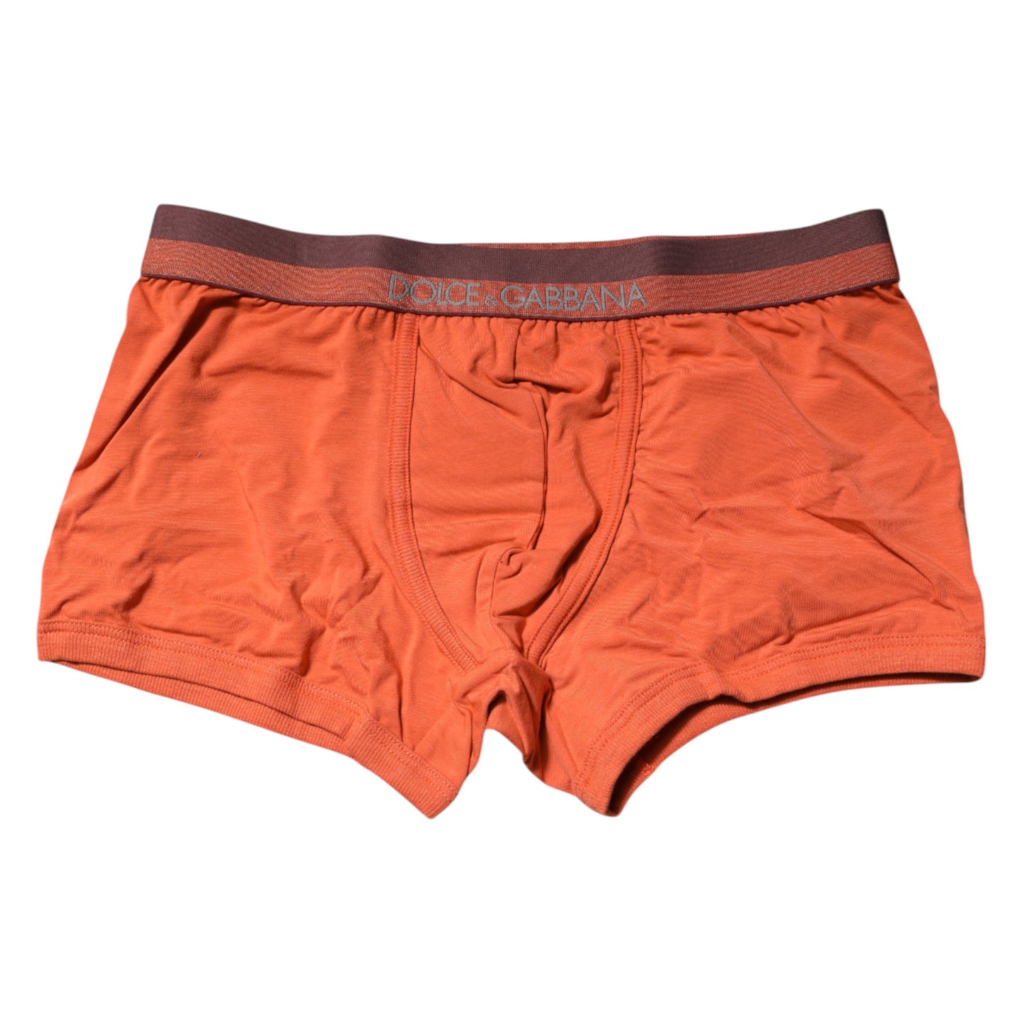 Dolce & Gabbana Orange Cotton Regular Boxer Brief Unterwäsche