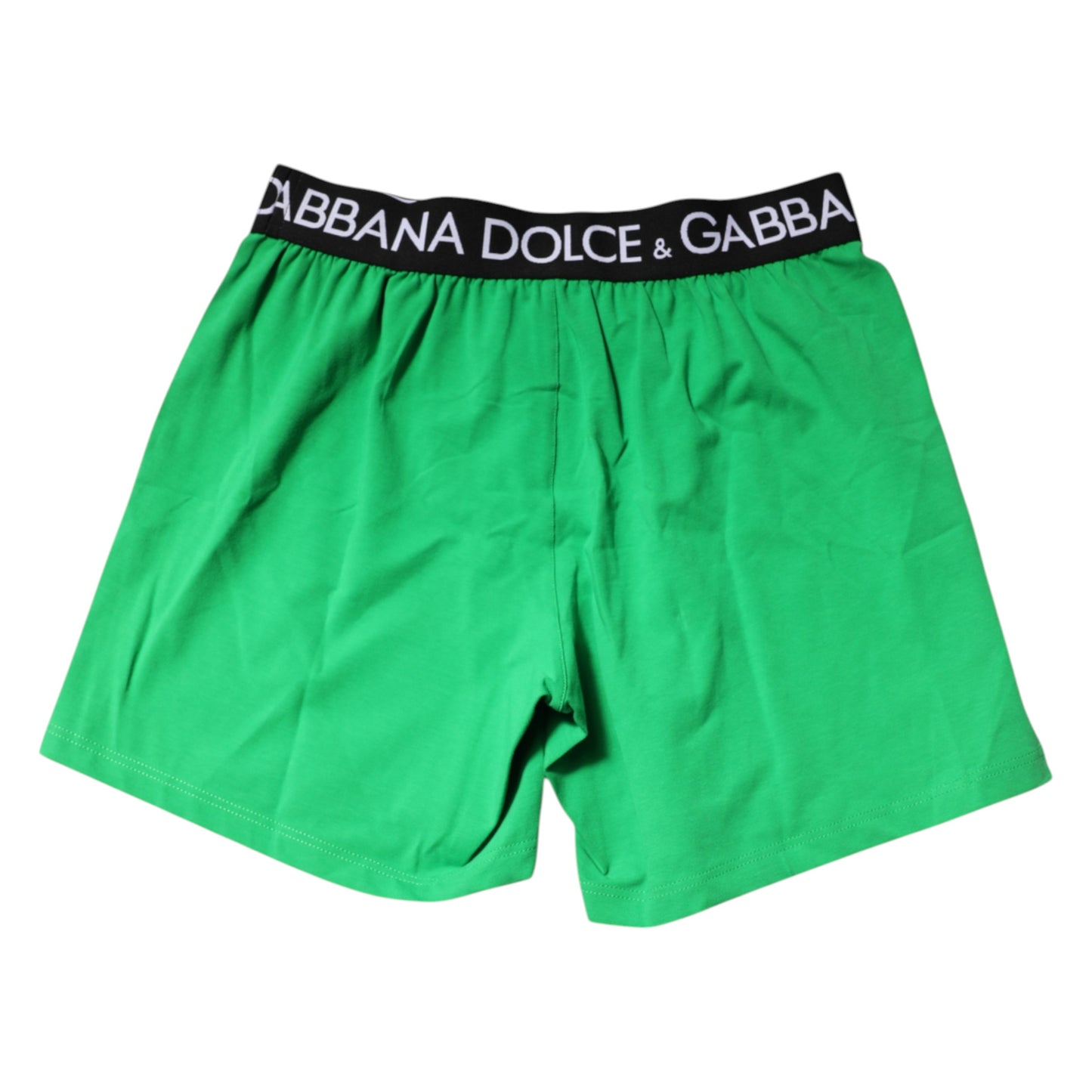 Dolce & Gabbana Grüne Baumwoll-Boxershorts Regular Unterwäsche