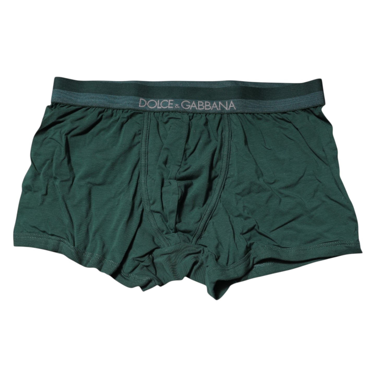 Dolce & Gabbana Grüne Baumwolle Regular Herren Boxershorts Unterwäsche