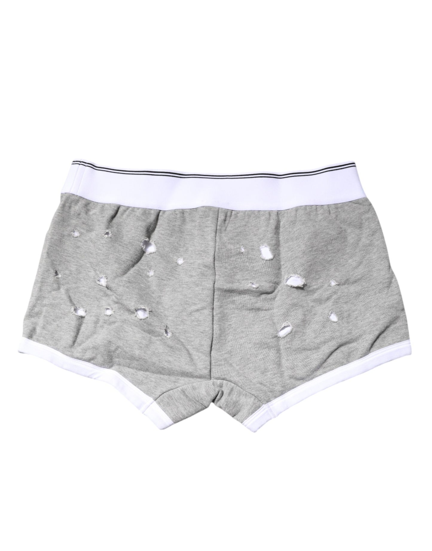Dolce & Gabbana Graue Cotton Stretch Regular Boxer Unterwäsche