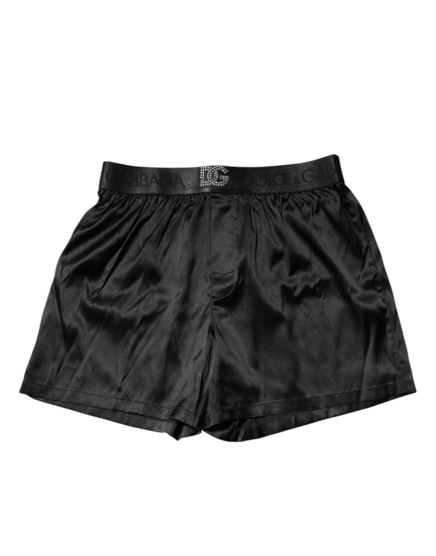 Dolce & Gabbana Schwarzes Logo Taille Regular Boxershorts Unterwäsche