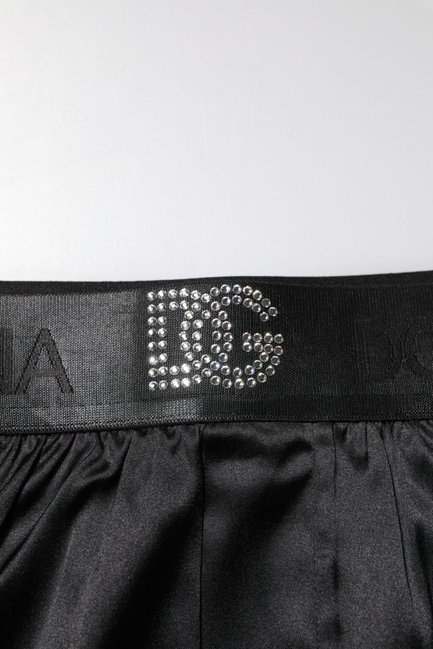 Dolce & Gabbana Schwarzes Logo Taille Regular Boxershorts Unterwäsche
