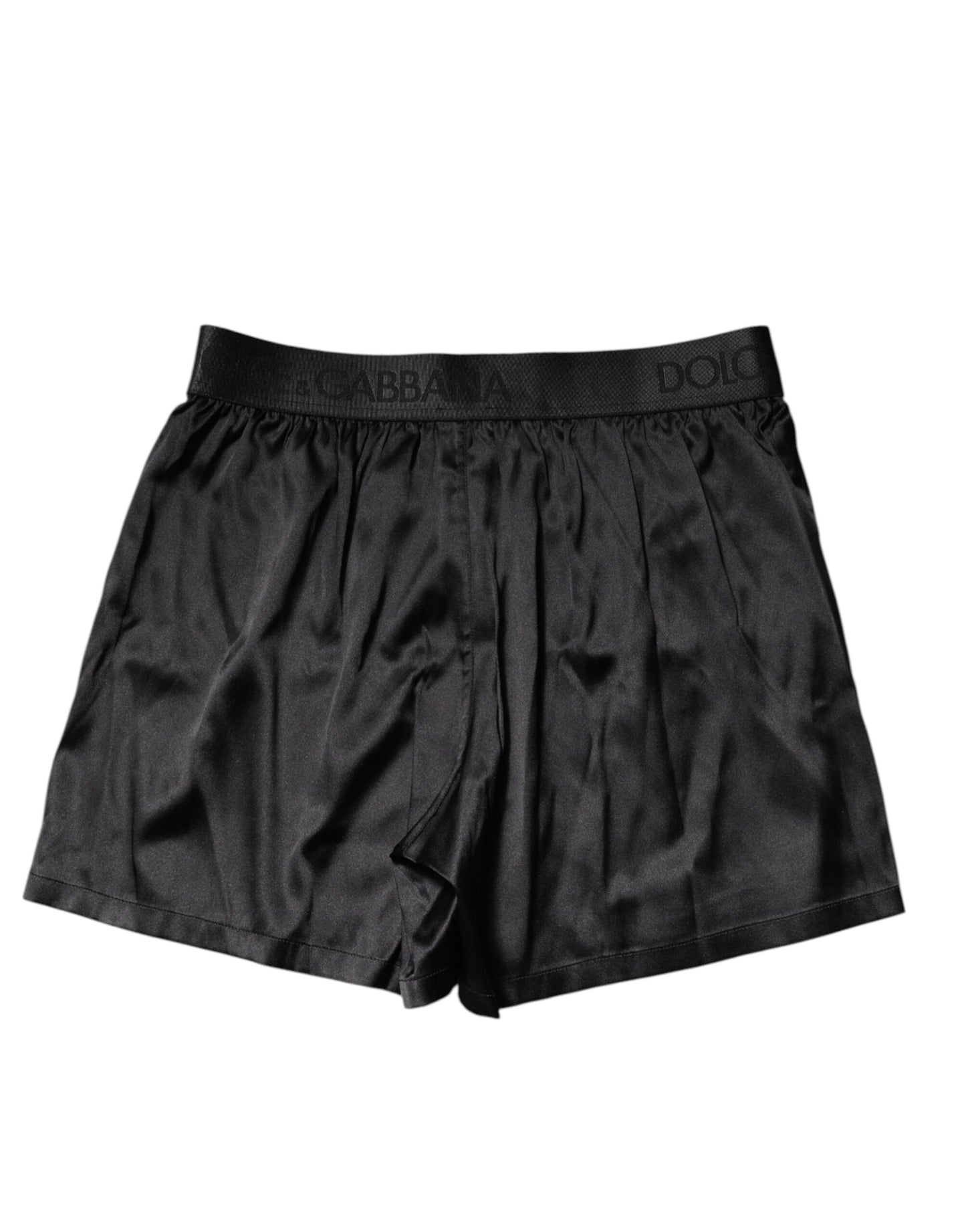 Dolce & Gabbana Schwarzes Logo Taille Regular Boxershorts Unterwäsche