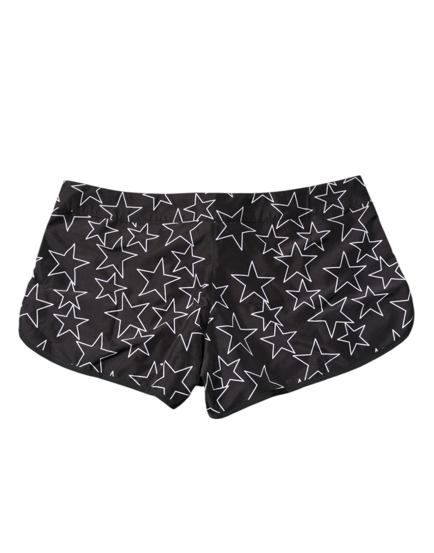 Dolce & Gabbana Black Star Print Beachwear Shorts Bademode