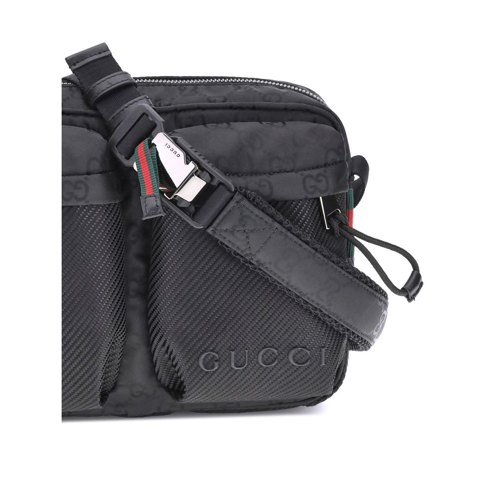 Gucci Schwarze Polyester Schultertasche