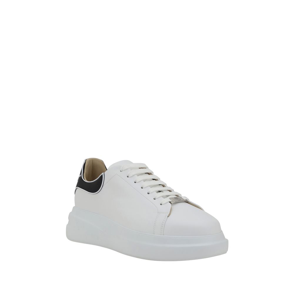 Philipp Plein Weiße Gummisohle Sneakers mit niedrigem Schaft