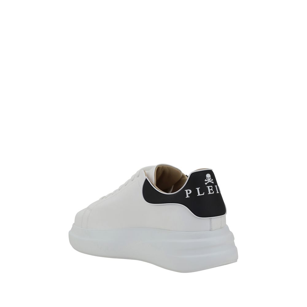 Philipp Plein Weiße Gummisohle Sneakers mit niedrigem Schaft